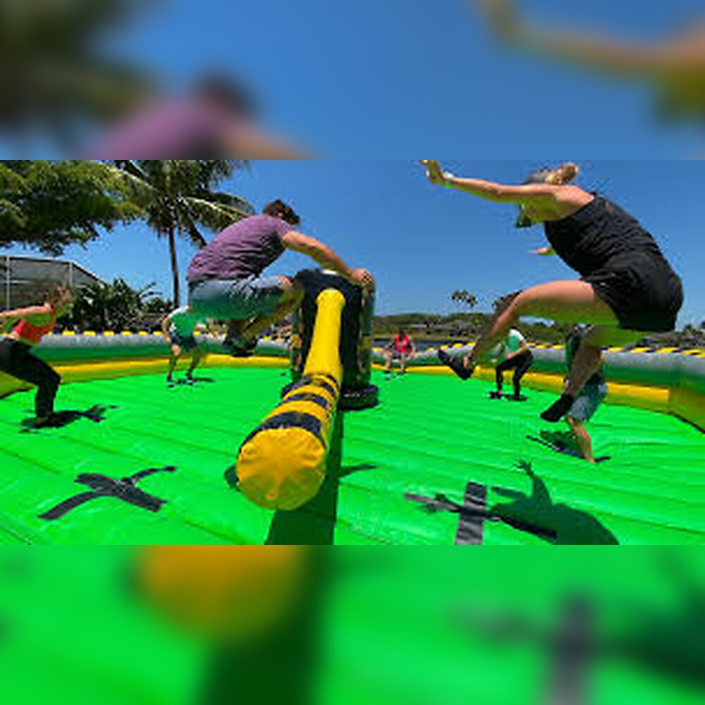 Dunk tank at an outdoor event